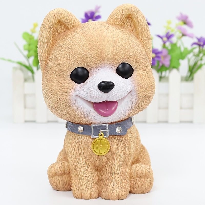 Ống Heo Tiết Kiệm Bằng Nhựa Resin Không Vỡ Hình Chú Chó Teddy Hoạt Hình Dễ Thương Dành Cho Trẻ Em