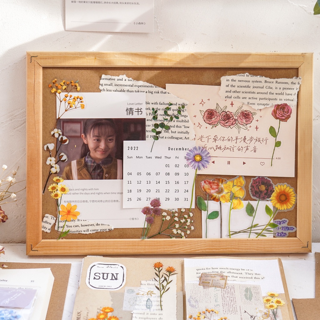 Hoa khô giả dùng trang sỉ sổ, thiệp, ốp điện thoại, gói 30 miếng