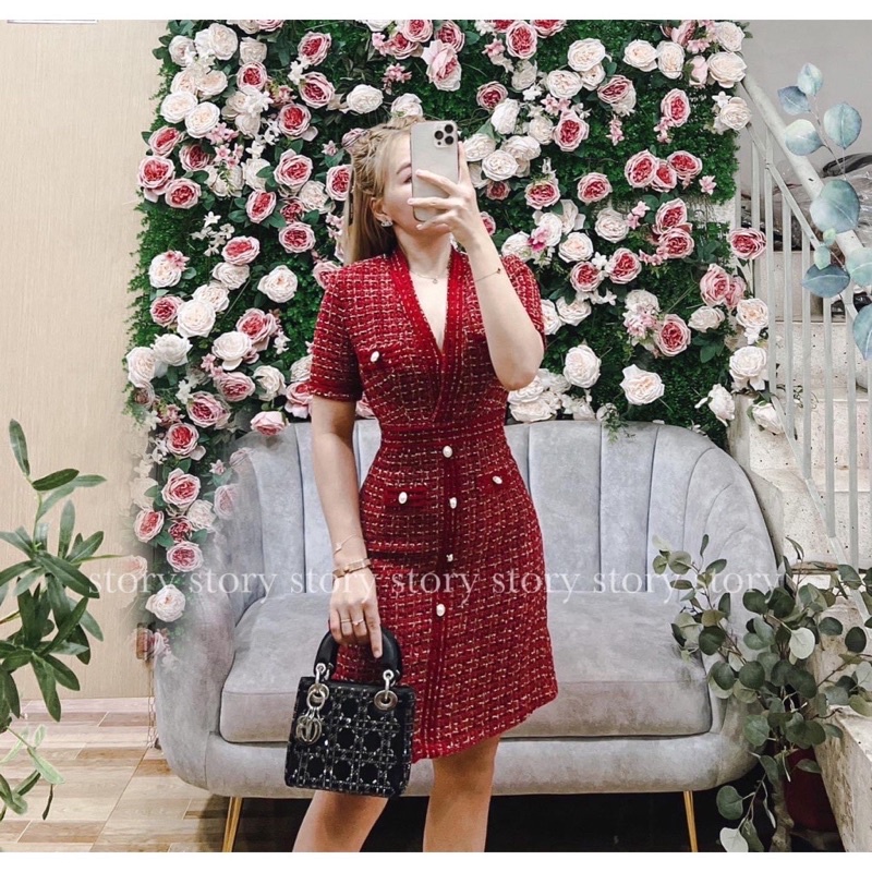 Đầm dạ tweed