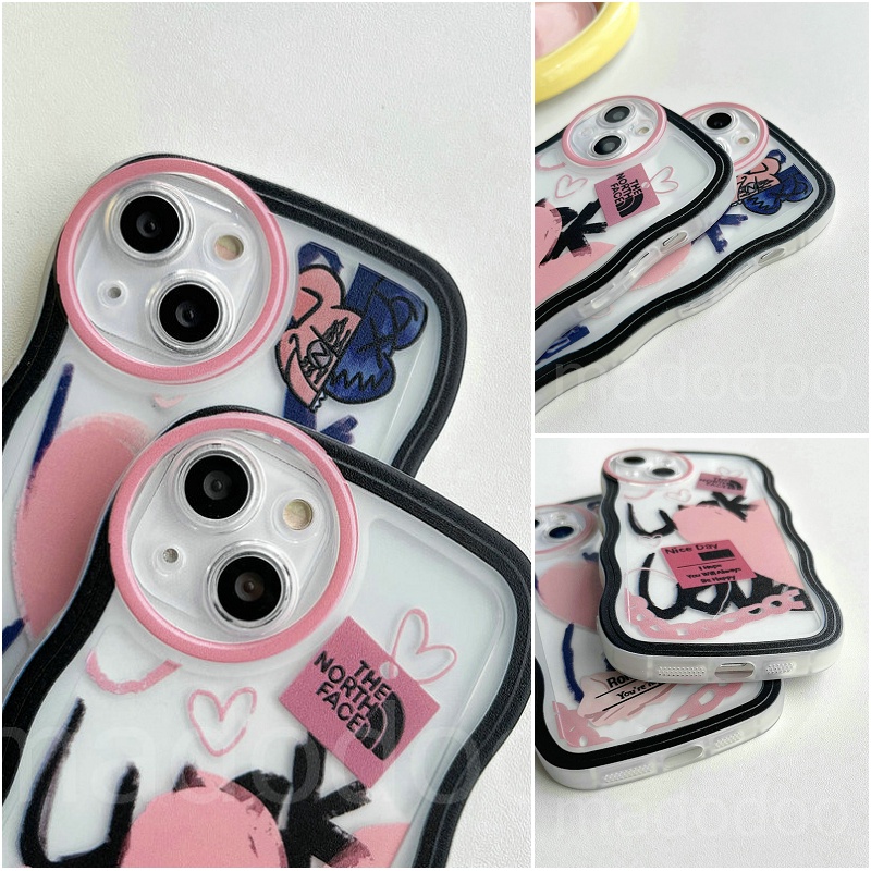 OPPO A17 A77S A76 A96 A54 4G 5G A16 A16S A74 A95 A94 A93 A55 A53 A33 2020 A52 A72 A92 A15S A15S A31 A1K A12E A3S A9 A5 A7 A5S A12 A11K A57 2022 A83 A71 2018 A59 F11 Pro F9 F7 F1S F5 Youth Graffiti Luck Romantic Love Waves Edge Clear Soft Phone Case BW 17