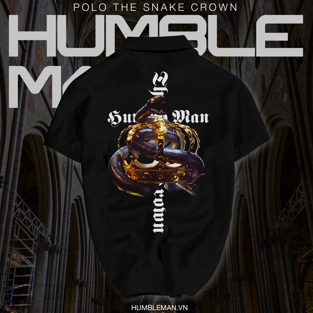 Áo Polo THE SNAKE CROWN vải cá sấu Cotton xuất xịn, chuẩn form, trẻ trung - thanh lịch - Humble Man