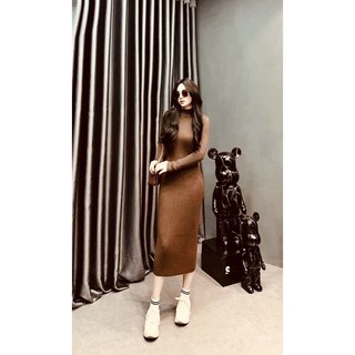 váy maxi  len tăm cổ 9p 320k