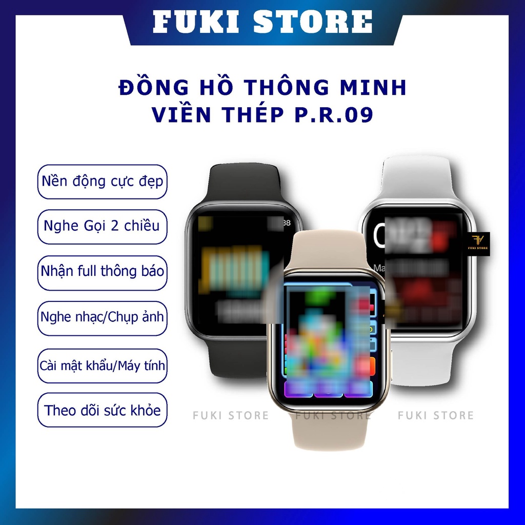 Đồng hồ thông minh viền thép bản cao cấp「Nghe gọi, Nhận full thông báo」Đổi nền tùy ý/Mật khẩu/Máy tính/Game/Sạc nam châm