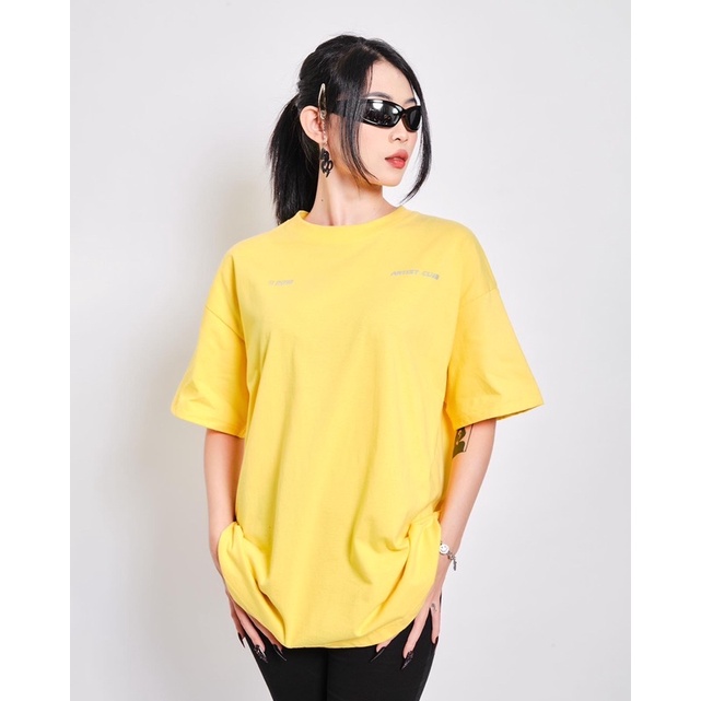 Áo thun T-shirt Oversized hình in phản quang Artist Club REFLECTIVE VÀNG