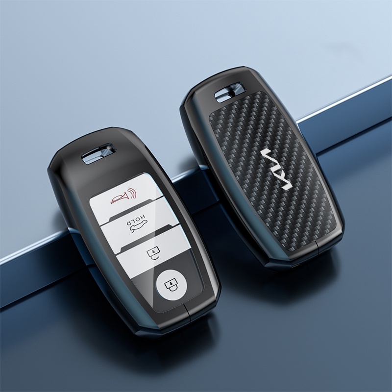 Bộ ốp khoá xe hơi hợp kim Carbon cho xe Kia Seltos