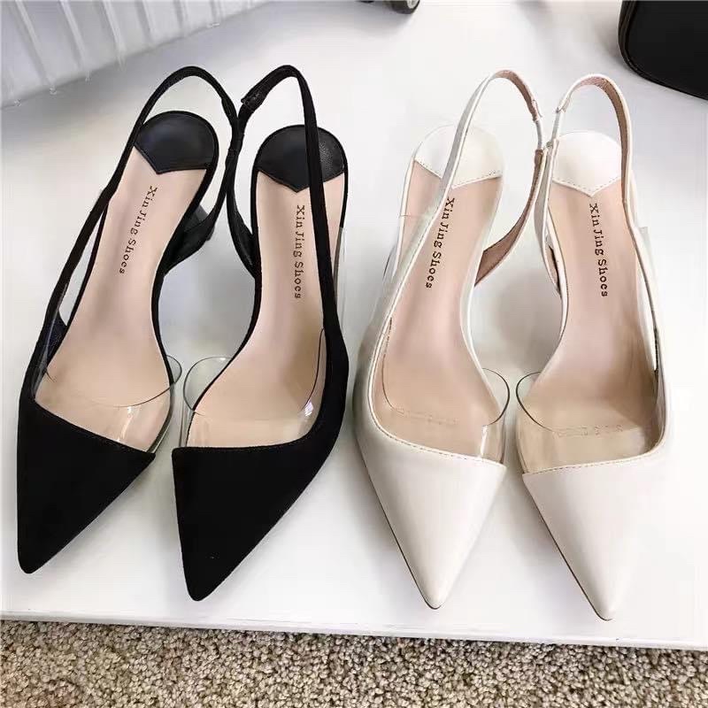 Giày cao gót phối quai trong bigsize, size 40-44