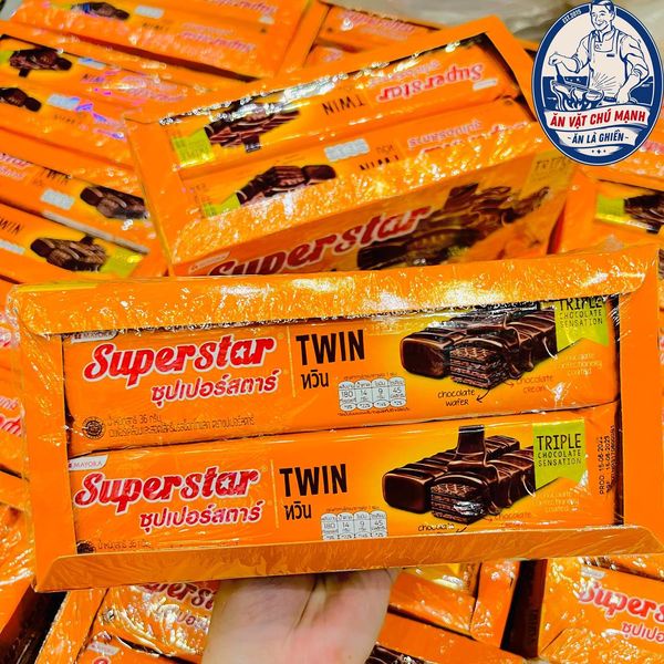 Bánh Xốp Phủ Chocolate - Super Star Twin