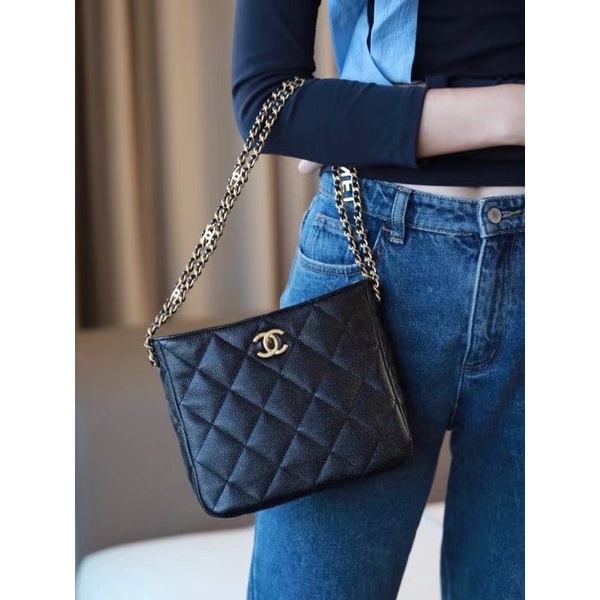Túi xách Cha.nel Hobo new 2022 đeo vai size 20cm fullbox