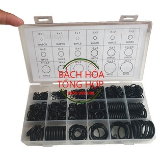 Hộp gioăng sim cao su tròn chịu dầu, chịu nhiệt 18 kích cỡ 800 pcs tiện dụng chuẩn kích thước thay thế