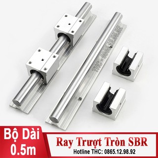 Thanh ray trượt tròn có đế sbr12 16 20 25 dài 0.5m ty trượt thép cứng chống rỉ chịu tải cao