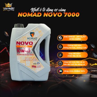 Nhớt Xe Oto, Nhớt Ô tô, Dầu Nhớt Ô tô, Dầu máy Oto, Nhớt Xe Hơi Cao Cấp NOMAD NOVO 7000, SAE 10W40, API SL/CF - 4 Lít
