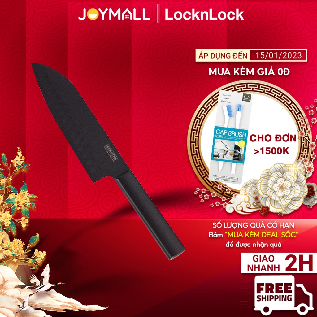 Dao nhà bếp Lock&Lock Santoku Knife CKK312 dài 300mm, bằng thép không gỉ - Hàng chính hãng - JoyMall