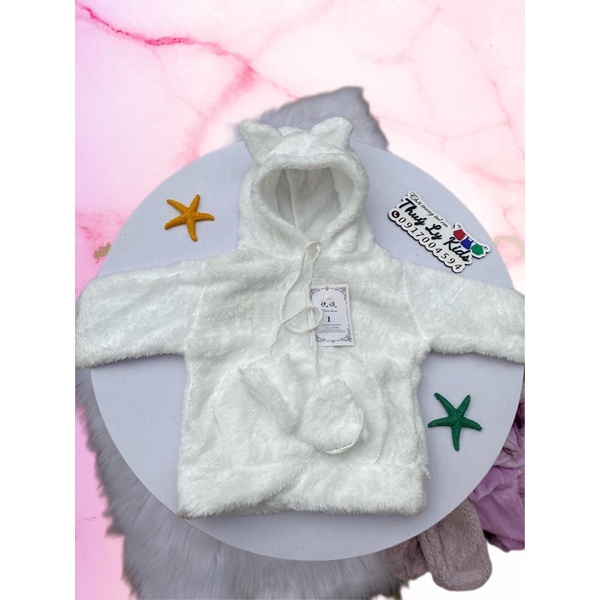 Áo ông cừu mẫu hotdea tai gấu ấm áp dễ thương cho bé