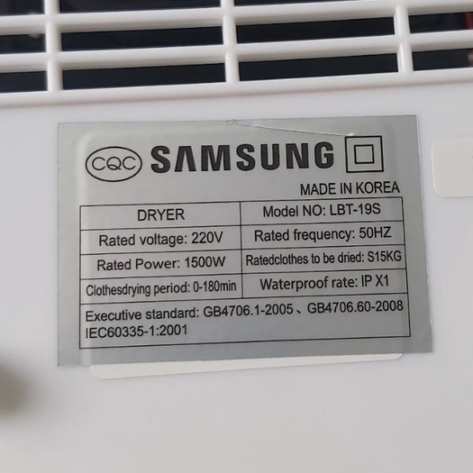 Tủ sấy quần áo, Máy sấy quần áo Samsung, Khử khuẩn kháng mùi, Bảo hành 12 tháng, Dễ dàng đi chuyển