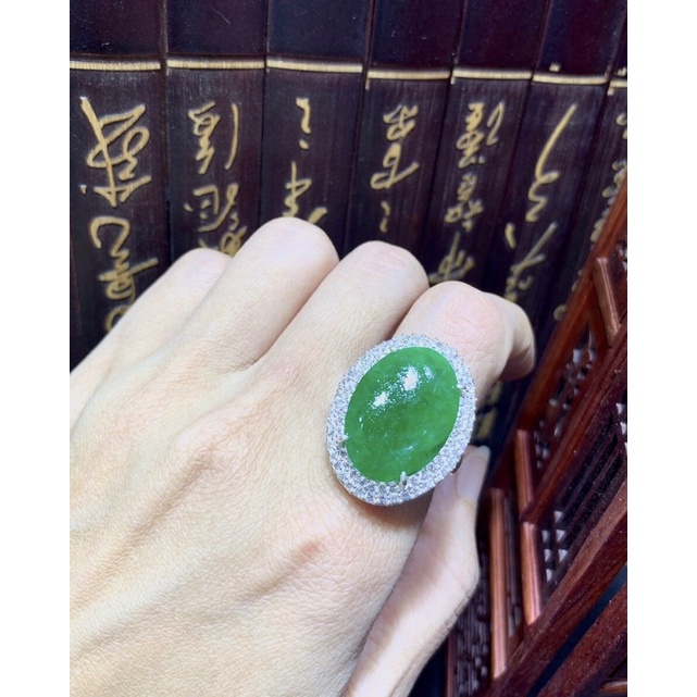 Nhẫn bạc hầu Thánh ngọc sơn thủy, phụ kiện hầu Đồng