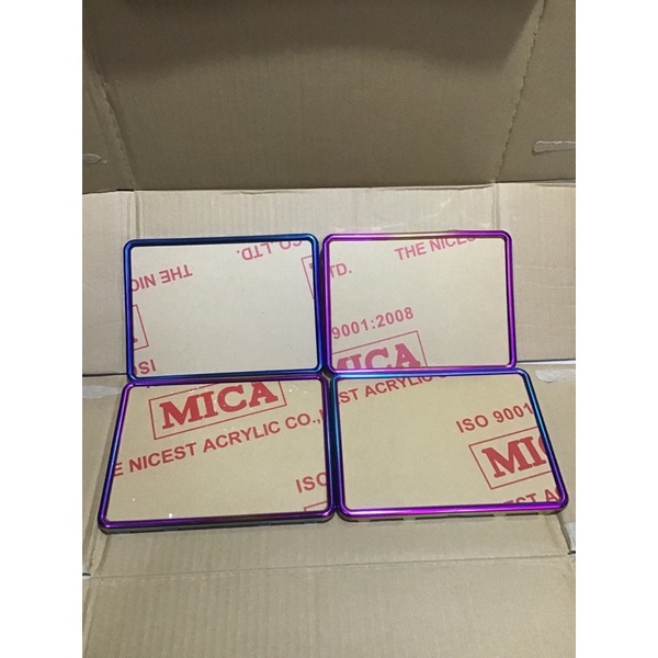 Bộ ốp biển số-mica-nắp lưng gắn xe máy