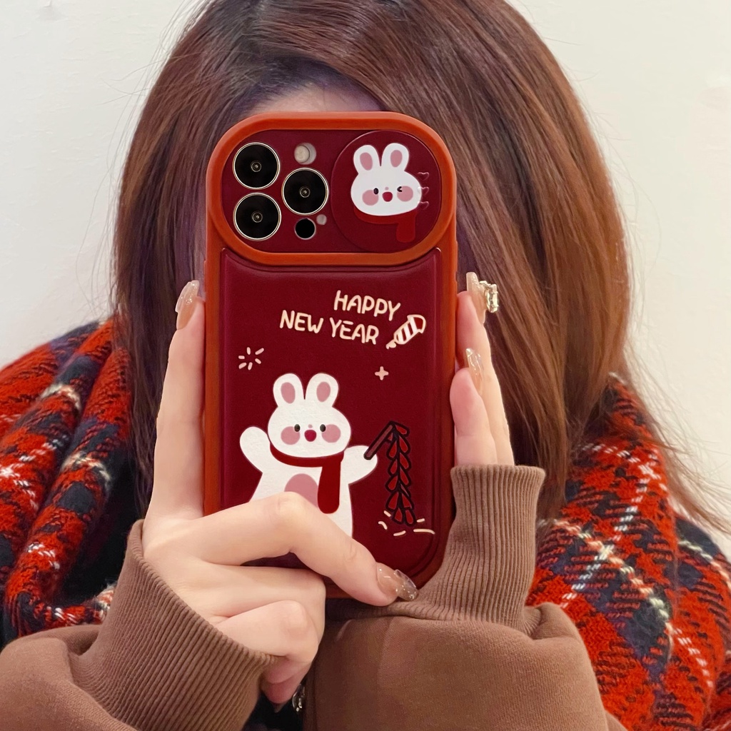 Ốp Điện Thoại Mềm Chống Rơi In Hình Thỏ Và Chữ Hoạt Hình Cho Iphone 14Pro MAX 14Pro 11 12 13 Pro MAX XS MAX XR