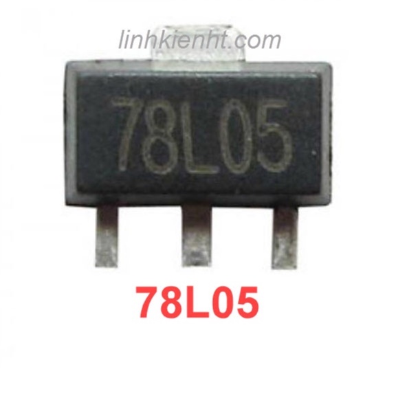 10 con IC nguồn 78L05 Linh kiện 7805 SOT89 100mA 5V (chân dán)