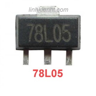 10 con IC nguồn 78L05 Linh kiện  7805 SOT89 100mA 5V (chân dán)