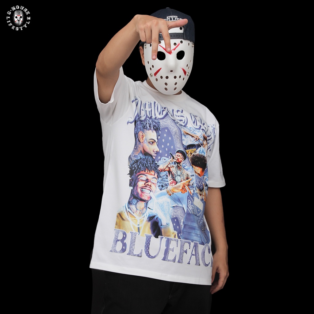 Áo Thun Rapper Blueface Oversize Phong Cách Hiphop Unisex GHouse Lifestyle