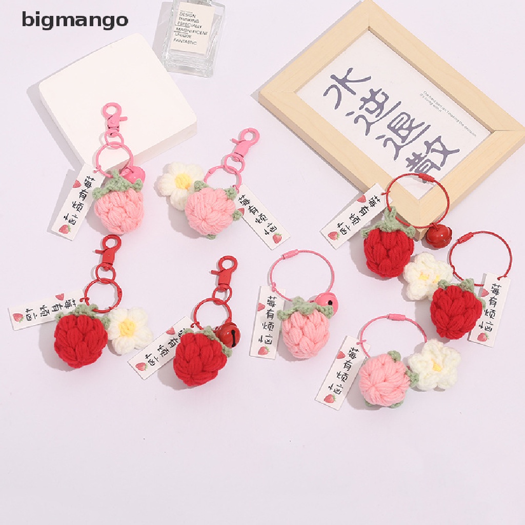Bigmango Mới Móc Khóa Xe Hơi / Túi Xách / Móc Khóa Hình Trái Cây Quả Dâu / Cherry Quả Đào Dễ Thương Cho Nữ