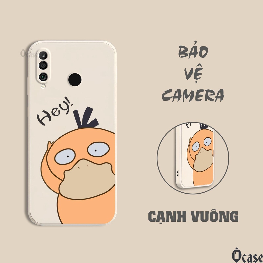 Ốp lưng Huawei P30 Lite / Nova 4E / Honor 20 Lite in hình Mèo và Vịt vàng cạnh viền vuông có bảo vệ camera