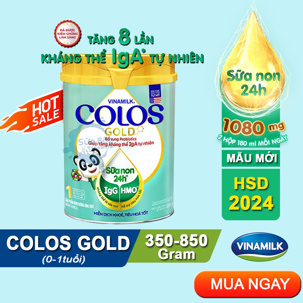 Sữa bột ColosGold số 1 - Sữa công thức Vinamilk giúp trẻ tăng Miễn dịch khỏe, Bé lớn nhanh bộ.