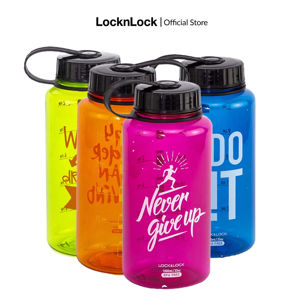 Bình nước thể thao 1L Lock&Lock nhựa Tritan, không BPA - 4 màu ABF610