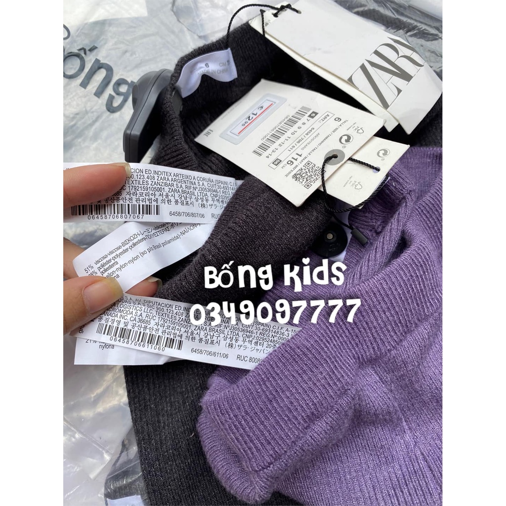 Quần Legging Len Bé Gái Đính Cúc ZR