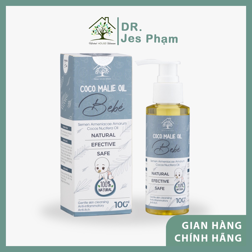 Tinh Dầu Massage Cao Cấp Coco Malie Oil BEBÉ Chăm Sóc Và Bảo Vệ Da Dành Cho Bé - Herbal House Việt Nam