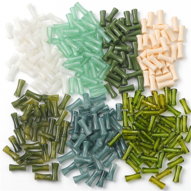 Hạt Nhựa Resin 13X5mm Hình Cây Tre Làm Trang Sức diy