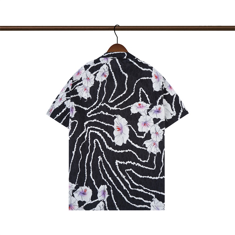 Áo Sơ Mi Tay Ngắn In Họa Tiết D &amp; R Thời Trang Đường Phố Cho Nam Và Nữ