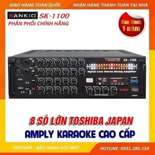 [Giá rẻ Online] Amply Karaoke USB Bluethooth - Ampli Bluetooth 8 sò lớn Toshiba - có quạt gió