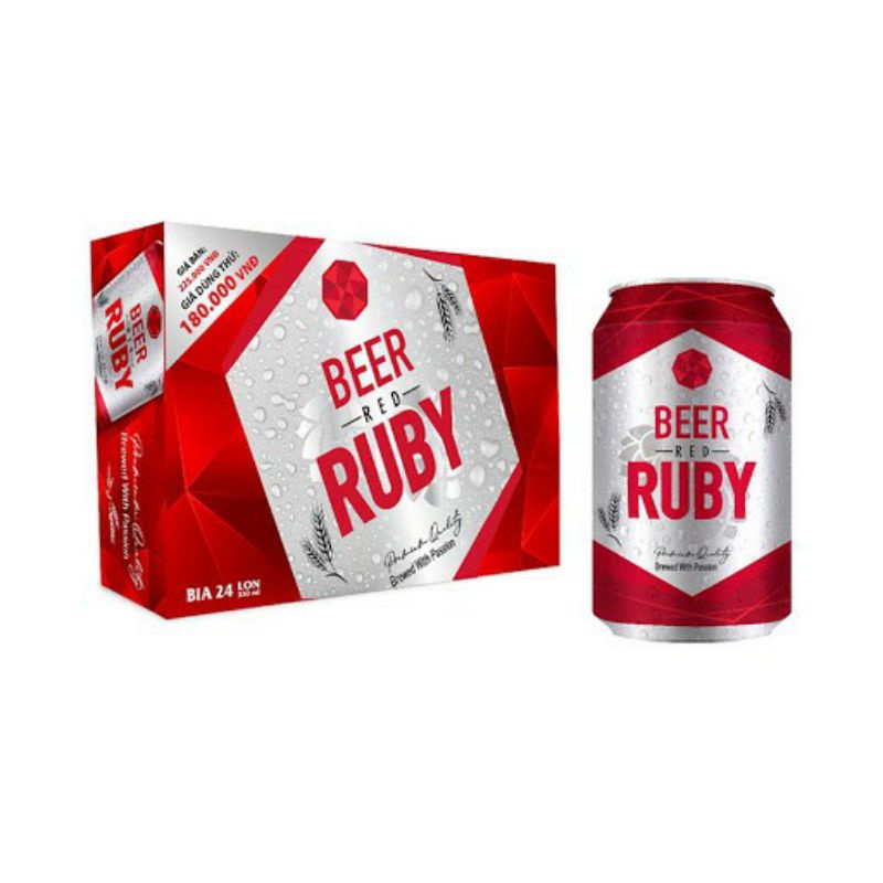 Thùng bia Red Ruby 24 lon loại 330ml