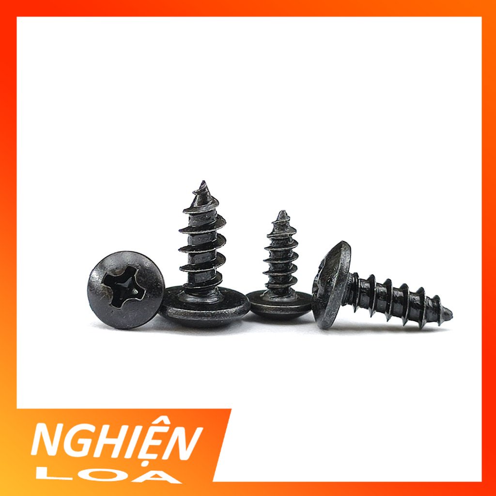 Đinh vít đầu dù bắt loa màu đen sơn tĩnh điện M3 M3.5 M4