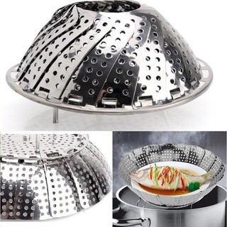 Vỉ hấp inox xoè .Khay hấp inox , Vỉ Hấp Cá , Vỉ Hấp Banh Bao Cách Nhiệt