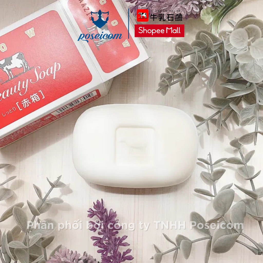 Xà Bông Sữa Bò Tắm Sáng Da COW BEAUTY SOAP RED BOX xà phòng tạo bọt 100g Nhật Bản