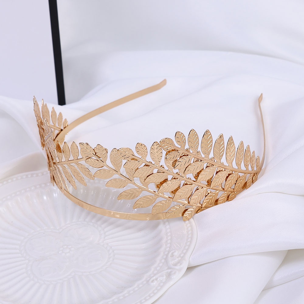 Phụ Kiện Cài Tóc Hình Lá Ô Liu Bằng Kim Loại Kiểu Vintage Hàn Quốc Cho Cô Dâu