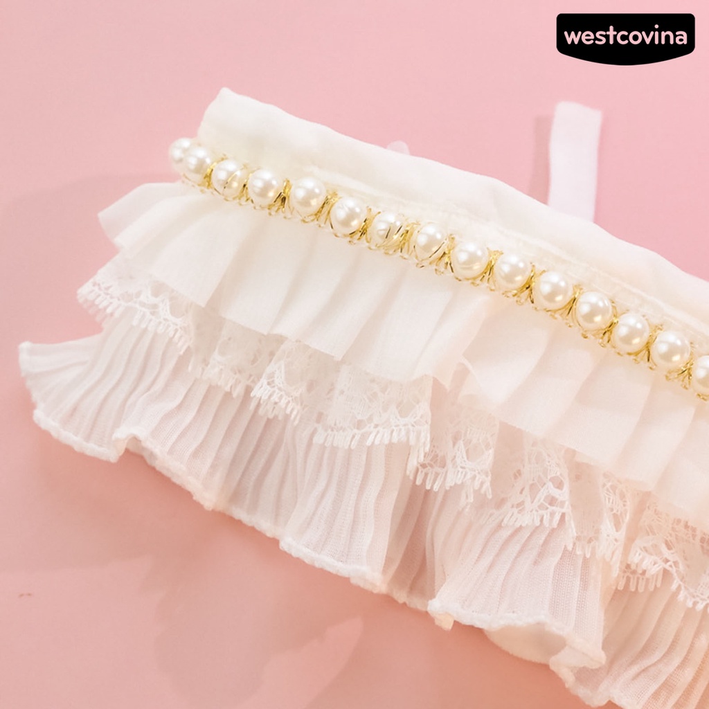 [COD]♘Yếm Ăn Đính Ngọc Trai Giả Thân Thiện Với Da Chống Mòn Dành Cho Thú Cưng