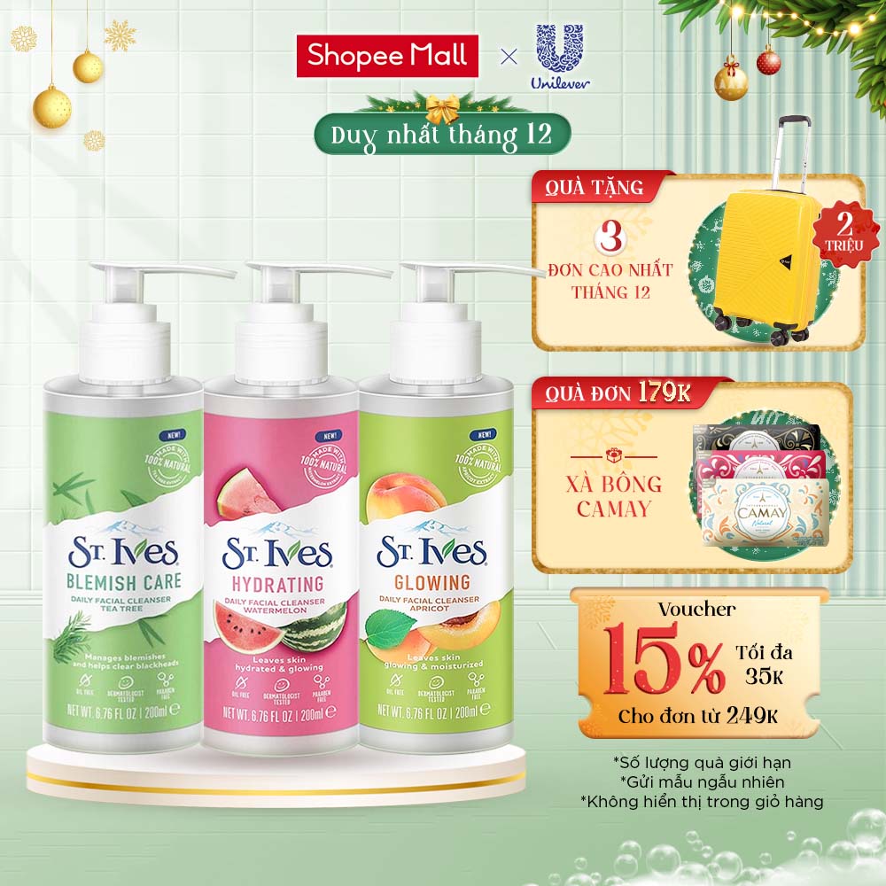 Gel rửa mặt chăm sóc da St.ives 200ml