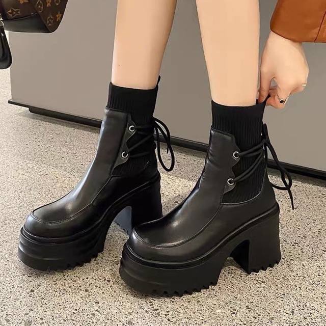 Giày Boots Nữ Đế Cao 8cm G1912 G1781 G1829 G1612 G1795 Hàng Cao Cấp Bảo Hành Keo 12T- Shop Giày Bánh Mì
