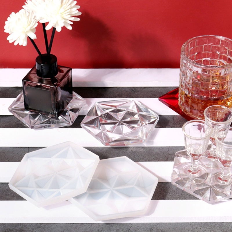 Sa Khuôn Silicon Hình Lục Giác / Vuông / Lục Giác Phù Hợp Cho Đựng Trang Sức / Kẹo / Trái C