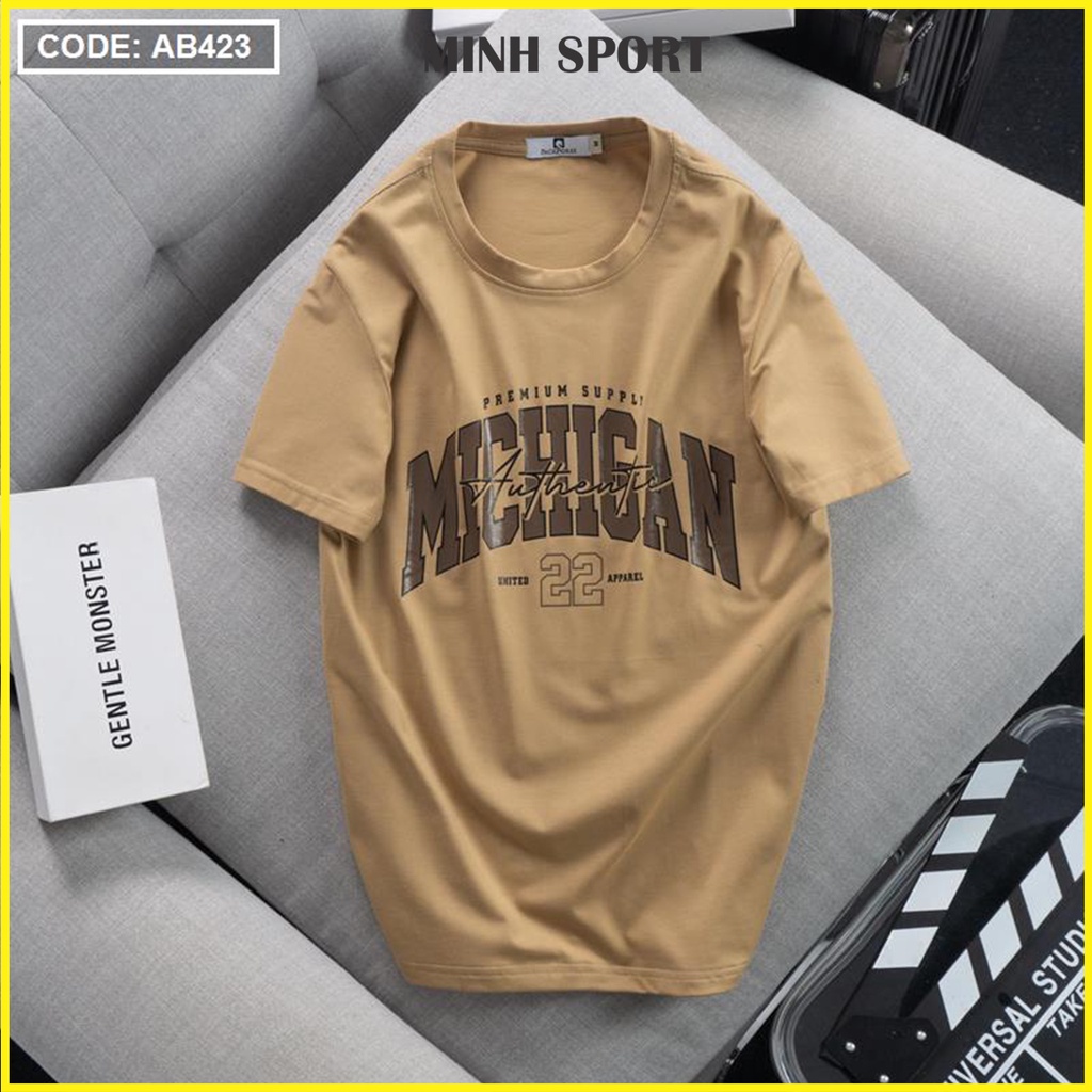 Áo Thun Nam Cổ Tròn Ngắn Tay Vải Cotton 100% In Chữ MICHI Cao Cấp mã AO.62