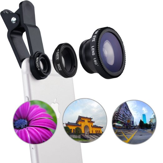 Bộ Ống Lens Chụp Hình Cho Điện Thoại Universal Clip Lens 3 In 1