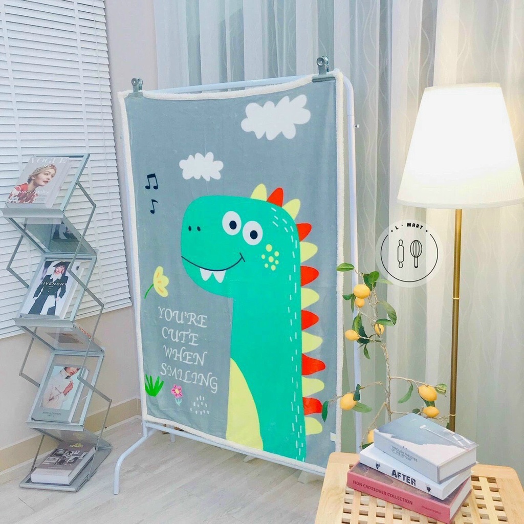 HOT CHĂN LÔNG CỪU CHO BÉ 1X1,4M,MẪU NGẪU NHIÊN (TH--SHOP)
