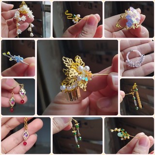 Trâm cài, bông tai, vòng cổ
