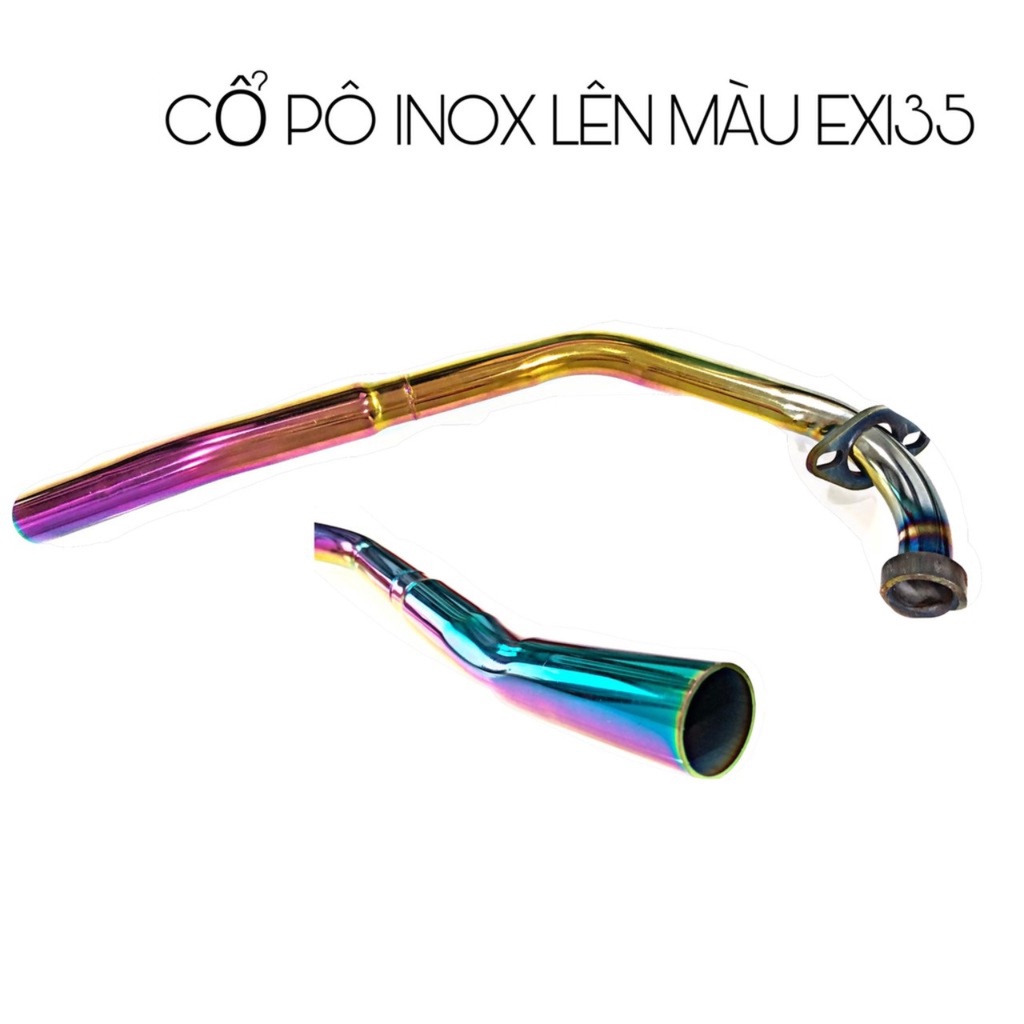 Cổ Pô Exciter 135 5S Lên Màu Gắn Pô Zin