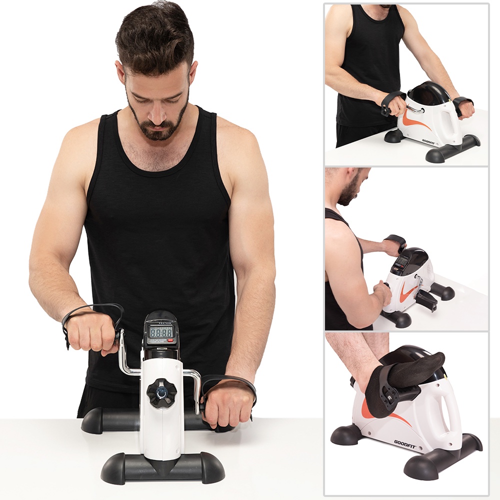 Xe đạp tập phục hồi chức năng GoodFit GF001PA hỗ trợ tập tay, chân cho người già, người bị tai biến, chấn thương