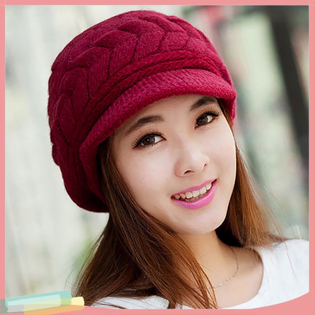 Nón Len Ấm Áp Thời Trang Dành Cho Nữ