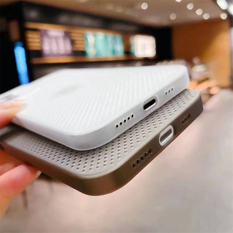 Ultra Ốp Điện Thoại Lưới Tổ Ong Thoáng Khí Siêu Mỏng Cho iPhone 14 13 12 11 Pro Max Plus